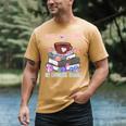 Books Coffee Yarn Lover My Favorite Things Men's Comfort Colors T-Shirt Mustard
