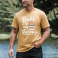 Books Are My Therapy Book Lover Coffee Books Flowers Bookish Men's Comfort Colors T-Shirt Mustard Books Are My Therapy Book Lover Coffee Books Flowers Bookish Men's Comfort Colors T-Shirt Mustard