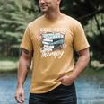 Books Are My Therapy Summer Reading Book Lovers Men's Comfort Colors T-Shirt Mustard Books Are My Therapy Summer Reading Book Lovers Men's Comfort Colors T-Shirt Mustard