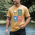 Books Yarn Coffee Repeat Crocheting Men's Comfort Colors T-Shirt Mustard