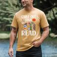 Carve Out Time To Read Halloween Ghost Books Raglan Baseball Tee Men's Comfort Colors T-Shirt Mustard