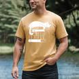 Cat Book Books And Cats Cat Lover Cat Mom Book Lovers Men's Comfort Colors T-Shirt Mustard
