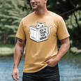Cat Book Humor How To Train Your Human Men's Comfort Colors T-Shirt Mustard