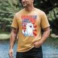 Childless Cat Ladies Vote Kamala Harris Cute Comic Book Cat Men's Comfort Colors T-Shirt Mustard