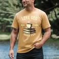 Christian Bookworm Love God Read Books Drink Tea Men's Comfort Colors T-Shirt Mustard