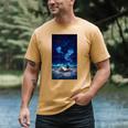Cosmic Botanical Book Lover Reading Men's Comfort Colors T-Shirt Mustard