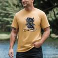 Cute Dragon Books Flower Bookworm Book Lover Men's Comfort Colors T-Shirt Mustard