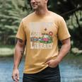 Cute Frog Support Your Local Library Librarian Book Lover Men's Comfort Colors T-Shirt Mustard