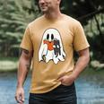 Cute Ghost Cat Reading Book Spooky Season Halloween Costume Men's Comfort Colors T-Shirt Mustard Cute Ghost Cat Reading Book Spooky Season Halloween Costume Men's Comfort Colors T-Shirt Mustard