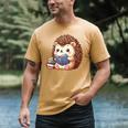 Cute Hedgehog Book Lover Readers Animal Reading Men's Comfort Colors T-Shirt Mustard Cute Hedgehog Book Lover Readers Animal Reading Men's Comfort Colors T-Shirt Mustard