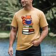 Cute Kawaii Kids Reading Books Glasses Red Panda Lover Men's Comfort Colors T-Shirt Mustard