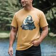 Cute Manatee Reading Book Bookworm Readers Manatee Lover Men's Comfort Colors T-Shirt Mustard