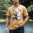 Cute Polar Bear Is Reading a Book Reading Polar Bear Men's Comfort Colors T-Shirt Mustard Cute Polar Bear Is Reading a Book Reading Polar Bear Men's Comfort Colors T-Shirt Mustard