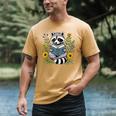 Cute Raccoon Reading Book Flowers Men's Comfort Colors T-Shirt Mustard Cute Raccoon Reading Book Flowers Men's Comfort Colors T-Shirt Mustard