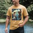David And Goliath Bible Book Of Samuel King David Comic Men's Comfort Colors T-Shirt Mustard