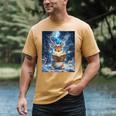 Deer Reads Book Women Girls Reindeer Men's Comfort Colors T-Shirt Mustard