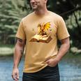 Dragon Fantasy Book Lover Bookish Reader Bookworm Wildflower Men's Comfort Colors T-Shirt Mustard Dragon Fantasy Book Lover Bookish Reader Bookworm Wildflower Men's Comfort Colors T-Shirt Mustard