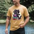 Dragon Reading A Book Cute Bookworm Book Lover Men's Comfort Colors T-Shirt Mustard