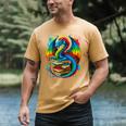Dragon Reading Colorful Fantasy Book Lover Men's Comfort Colors T-Shirt Mustard Dragon Reading Colorful Fantasy Book Lover Men's Comfort Colors T-Shirt Mustard