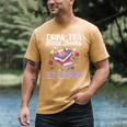 Drink Tea Read Books Be Happy Book Lover Reading Men's Comfort Colors T-Shirt Mustard