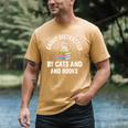 Easily Distracted By Cats & Books Tee Reader Book Worm Men's Comfort Colors T-Shirt Mustard Easily Distracted By Cats & Books Tee Reader Book Worm Men's Comfort Colors T-Shirt Mustard