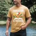 Education Is Freedom Books History Teacher Kids Men's Comfort Colors T-Shirt Mustard