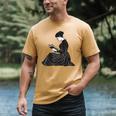 Emily Dickinson Reading A Book Men's Comfort Colors T-Shirt Mustard Emily Dickinson Reading A Book Men's Comfort Colors T-Shirt Mustard