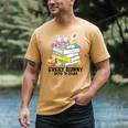 Every Bunny Loves To Read Easter Cute Reading Books Lover Men's Comfort Colors T-Shirt Mustard