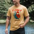 F-Caw-F Rooster F Awk F Chicken Coffee Romance Books Lover Men's Comfort Colors T-Shirt Mustard F-Caw-F Rooster F Awk F Chicken Coffee Romance Books Lover Men's Comfort Colors T-Shirt Mustard