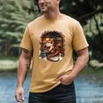 Fantasy Dragon Reading Book Lover Men's Comfort Colors T-Shirt Mustard Fantasy Dragon Reading Book Lover Men's Comfort Colors T-Shirt Mustard