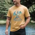 Fantasy Dragon Reading Magical Book Lover Halloween Vibes Men's Comfort Colors T-Shirt Mustard Fantasy Dragon Reading Magical Book Lover Halloween Vibes Men's Comfort Colors T-Shirt Mustard