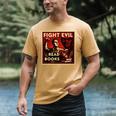 Fight Evil Read Books Propaganda Poster Men's Comfort Colors T-Shirt Mustard