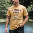 Gardening & Library Lover Books Reading Plants Cute Men's Comfort Colors T-Shirt Mustard