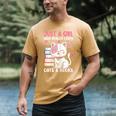 Girl Who Loves Cats And Books Cute Men's Comfort Colors T-Shirt Mustard