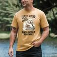 Great Pyrenees Dog Breed Life Is Better With Books And Great Men's Comfort Colors T-Shirt Mustard