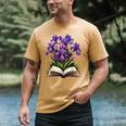 Irises Flowers Book Iris Floral Men's Comfort Colors T-Shirt Mustard