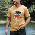 It's a Good Day To Read a Book Floral Stack Tee Men's Comfort Colors T-Shirt Mustard It's a Good Day To Read a Book Floral Stack Tee Men's Comfort Colors T-Shirt Mustard