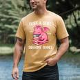Just A Girl Who Loves Dragons And Books Dragon Reading Lover Men's Comfort Colors T-Shirt Mustard