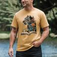 Leopard Book Flower Men's Comfort Colors T-Shirt Mustard