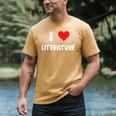 I Love Literature Heart Books Writing Reading Read Write Men's Comfort Colors T-Shirt Mustard I Love Literature Heart Books Writing Reading Read Write Men's Comfort Colors T-Shirt Mustard