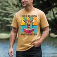 Love Reading And Giraffes Cute Giraffe Reading Book Lovers Men's Comfort Colors T-Shirt Mustard Love Reading And Giraffes Cute Giraffe Reading Book Lovers Men's Comfort Colors T-Shirt Mustard