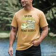 Matcha Green Tea Latte Drink Matcha Read Books Be Happy Men's Comfort Colors T-Shirt Mustard