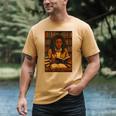 Melanin Girl Locs Book Lover Librarian Teacher Student Men's Comfort Colors T-Shirt Mustard