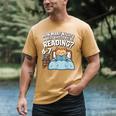 Orange Cat Reading Book 67 Six Seven Meme Men's Comfort Colors T-Shirt Mustard