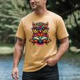 Owl With Glasses And Book Reading Men's Comfort Colors T-Shirt Mustard Owl With Glasses And Book Reading Men's Comfort Colors T-Shirt Mustard