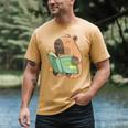 Pet Capybara Is Reading Library Capy Word Book Day Teacher Men Women Kids Men's Comfort Colors T-Shirt Mustard