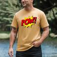 POW -Adults Kids Comic Book Cartoon Pop Art Novelty Sarcastic Men's Comfort Colors T-Shirt Mustard POW -Adults Kids Comic Book Cartoon Pop Art Novelty Sarcastic Men's Comfort Colors T-Shirt Mustard