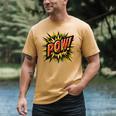 POW Comic Book Retro Artwork – Cartoon Collector Men's Comfort Colors T-Shirt Mustard