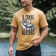 Racoon Reading Spicy Smutty Book Booktok I Read Trashy Books Men's Comfort Colors T-Shirt Mustard