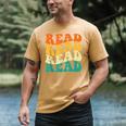 Read Read Read Read Book Lover Reading Bookworm Reader Men's Comfort Colors T-Shirt Mustard